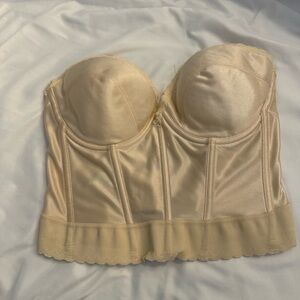 EUC Vintage Carnival Backless Style Corset Bustier Longline Bra